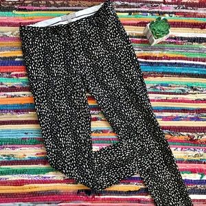 Banana Republic Black & White Speckled Cropped Pants